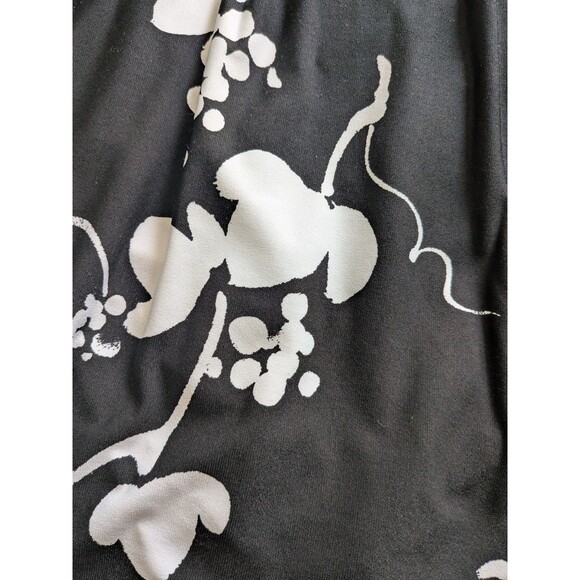 Lane Bryant Dress Women's 22/24 Black White Floral Flutter Sleeve A-Line Stretch - Picture 7 of 13
